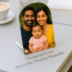 Arch Shape Acrylic Photo Stand – Glossy Finish – Freestanding with Stud Support