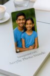 Portrait Rectangle Acrylic Photo Stand – Glossy Finish – Freestanding Table Display