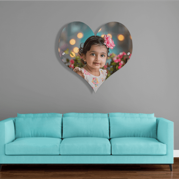 Heart Acrylic Photo Frame | Personalized Couple Photo Gift