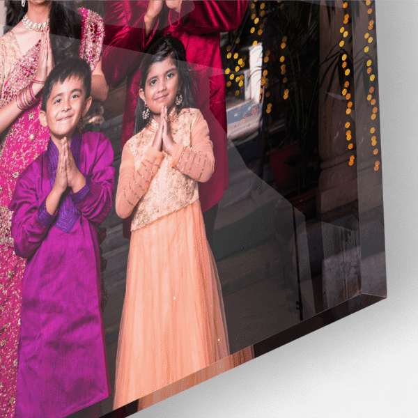 Personalized Portrait Acrylic Photo Print – Glossy Finish – Custom Vertical Frame